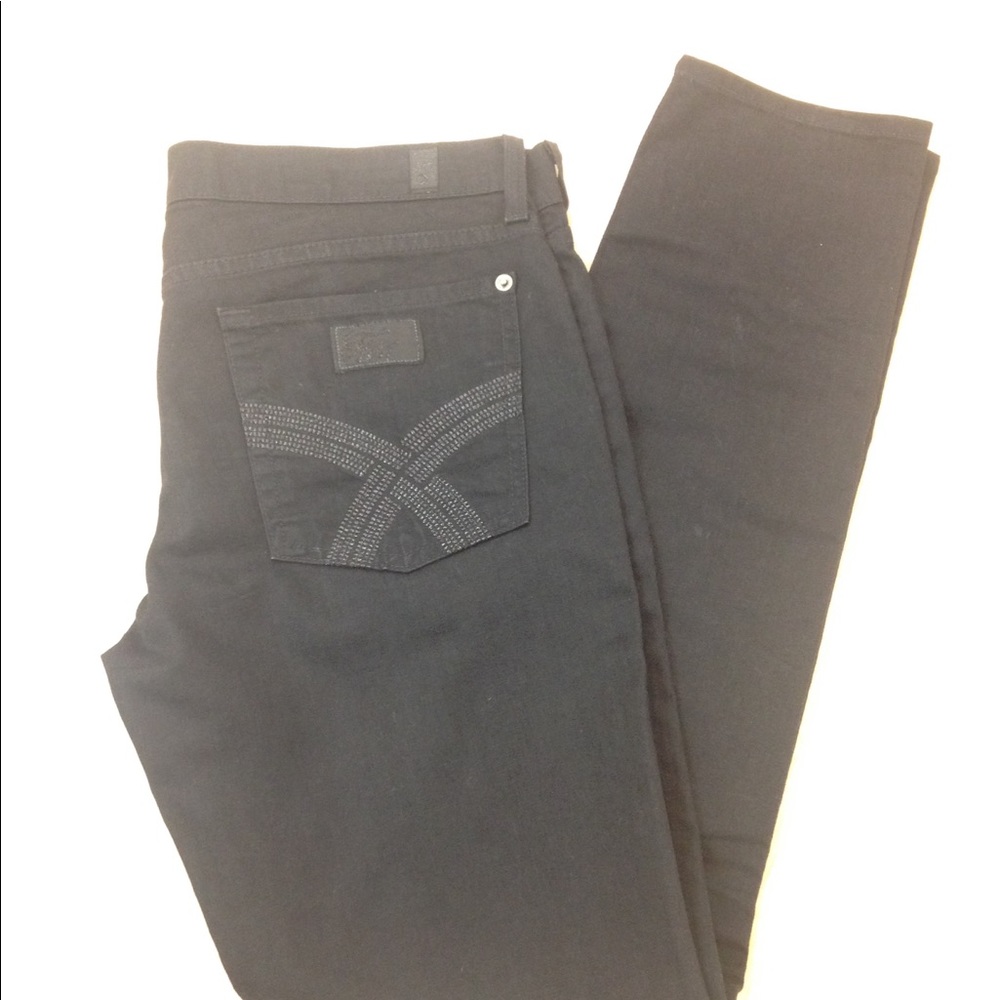 7 for all mankind skinny black jeans